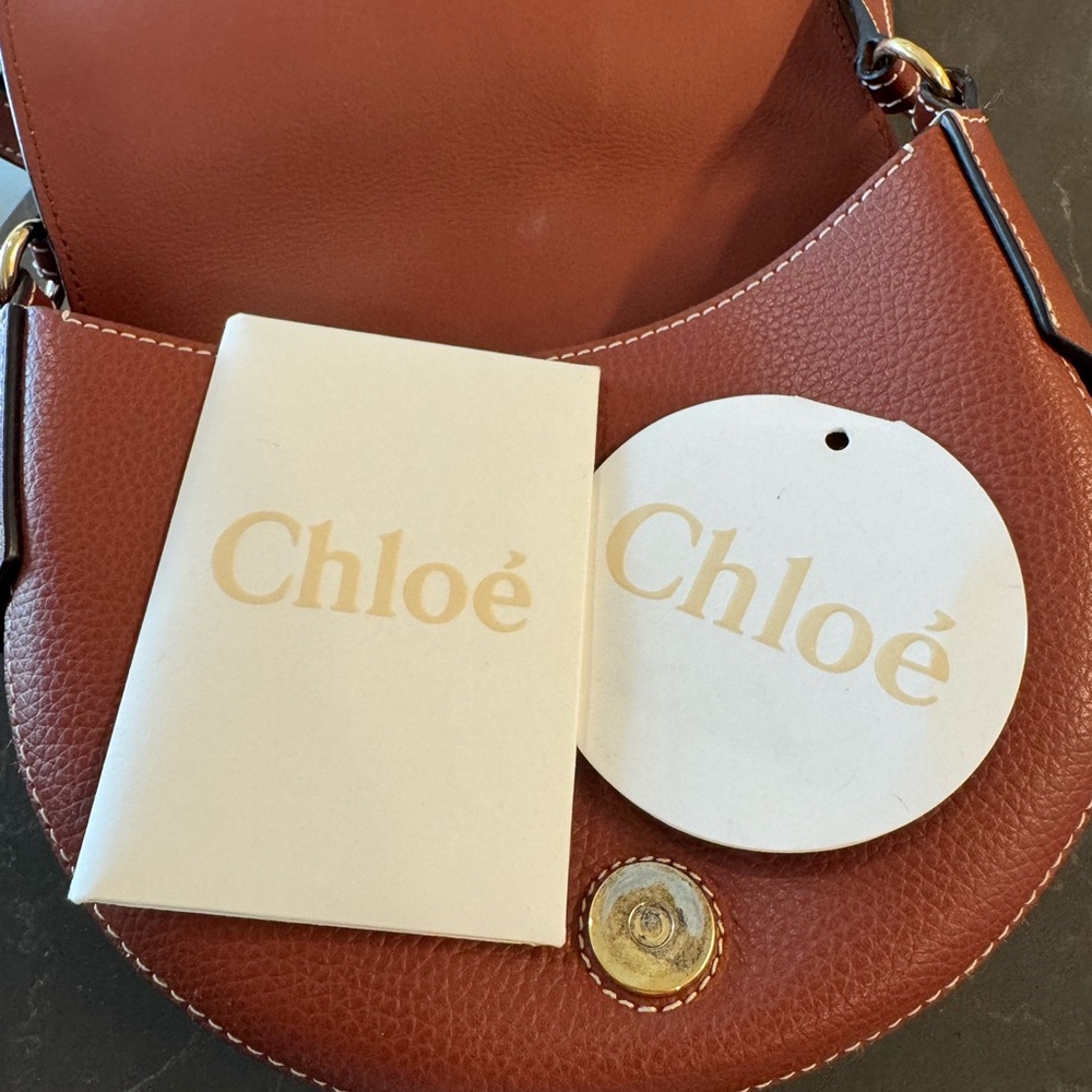 Chloe Darryl Brown Leather Crossbody Bag - Picture 11 of 15